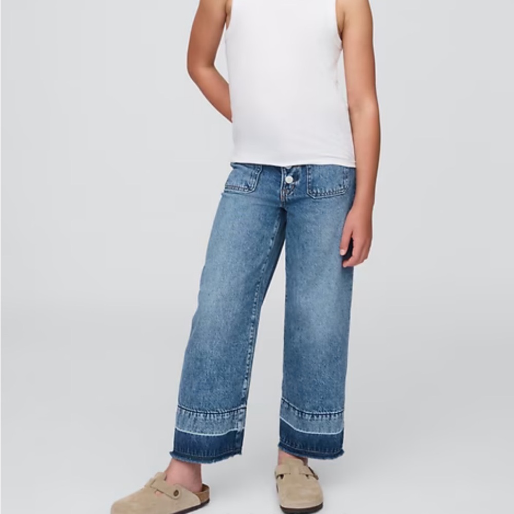 High Stride Ankle wide leg jean